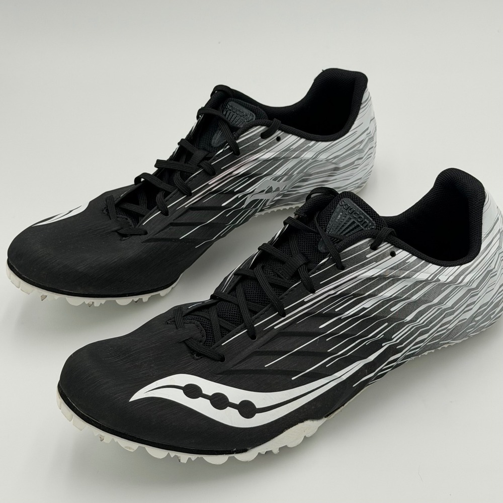 Saucony Spitfire 5 Mens Track Field Spikes Size 11 Black White S29055-6